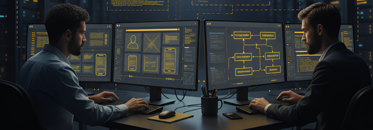 Full-stack development services illustration